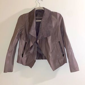 BAGATELLE COLLECTION open front faux leather jacket